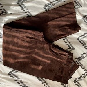 Rare vintage suede leather Hugo Buscati pants
